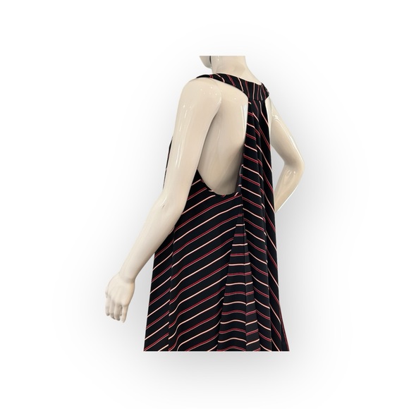 Summery Striped Trapeze Flowy Hi Low Maxi Dress - Picture 10 of 10